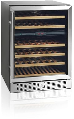 Tefcold Cave à Vin Professionnelle Bi-Zone TFW200-2S pour 45 Bouteilles