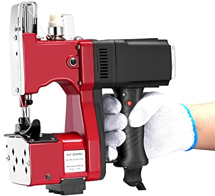 Kotsy 220V cosedora de sacos,2600 puntadas/minuto Máquina de coser portátil Máquina de coser más cercana Bolsa de embalaje para bolsa de plástico de papel de arroz saco de piel de serpiente