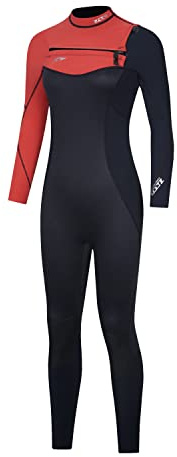 ZCCO våtdräkt dam 3 mm neopren termisk bröstdragkedja baddräkt män och kvinnor lång dykdräkt för surfing, spjutfiske, dykning, snorkling, paddling