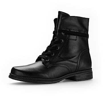 Gabor Femme Bottines | Dame Bottines à Lacets | Semelle intérieure Amovible | Botte à Lacets | Botte d'hiver | Noir (Schwarz) / 04 | 37 EU - 4 UK