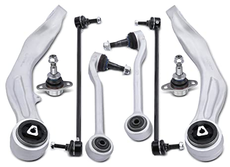 Frankberg Lot de 8 bras de suspension avant compatibles avec Série 5 E60 525xi 525xd 525d xDrive 530xd 530d xDrive 525i xDrive 530xi 530i xDrive 2.5L 3.0L 2004-2010 Série 5 Touring E61 2,5 L 3,0L