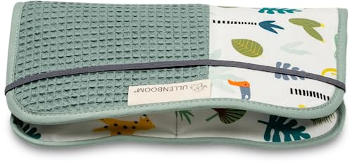 ULLENBOOM Windeltasche für unterwegs - Mit Reißverschluss & Gummiband | Wickeltasche für bis zu 3 Windeln, Feuchttücher & weiteres Zubehör, Extra schmal für Unterwegs, Made in EU