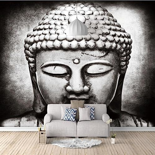 Papel Pintado Pared 3D Papel Tapiz Buda Cabeza De Buda Fotomurales 3D Tv Fondo Pared Moderno Dormitorio Murales