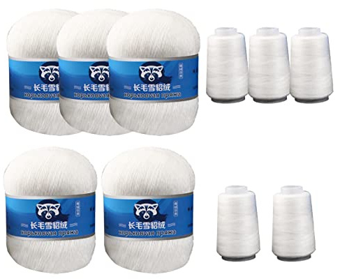 Lnhgh 10 Pack Kaschmirgarnknäuel, Kaschmir Soft Nerz-Samt Wolle Garn Für Handstricken, Weiches Langes Plüsch-Kaschmirgarn Pelzhaar-Nerz-Kaschmirgarn Zum Handstricken, Häkeln, Projekt
