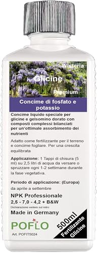 POFLO Fertilizante glicine Concime maggiociondolo concime liquido HIGH-TECH NPK (500ml)