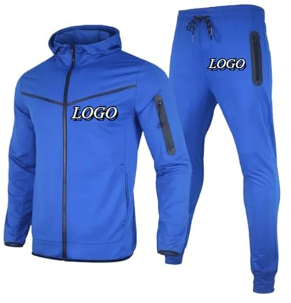 Honghuang Personalizzato Formazione Cerniera Due Pezzi Abbigliamento Sportivo Uomini Tuta Sportiva Jogger Set