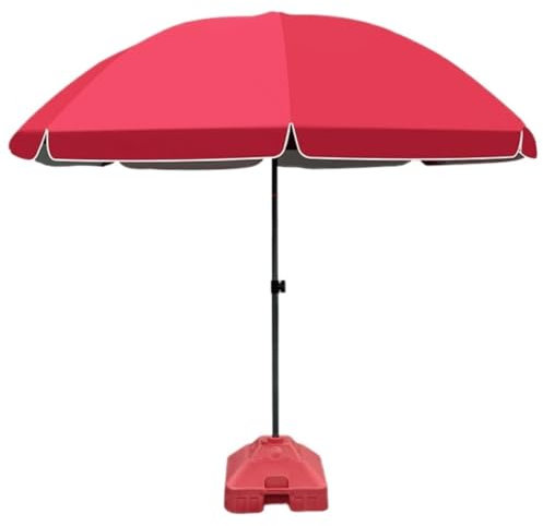 MCLIUJIA Gartenschirm Sonnenschirm Für Den Außenbereich, Strandschirm Mit Sockel, Außenschirm Für Die Gartenterrasse Am Pool Sonnenschirm(Rood,2.4M/7.9ft)