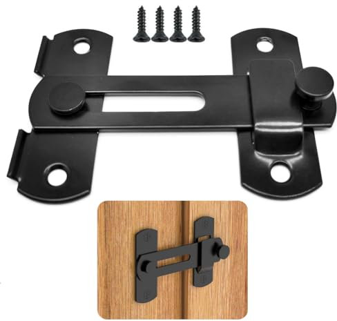 EYVRPAU 1PCSChiavistello per Porta in Legno Serratura Porta in Acciaio Inossidabile con Viti Chiavistello Scorrevole Catenaccio Chiusura Blocca Porta Antintrusione per Porte Finestre Grandi dimensioni