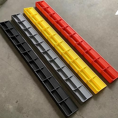 Schwellenrampe für den Innenbereich, verstellbare Breite 7 22 cm, verstellbare Höhe, 1 10,5 cm, Rollstuhlrampe für Türen, tragbare Bordsteinrampe, leichter Kunststoff, Schwarz und Grau, 10,5 x 22 cm