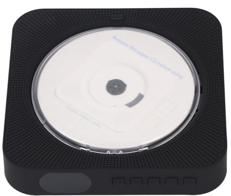 CD Player, Portable Bluetooth 5.0 CD Player with Remote Control, Support CD, CD R, CD RW, MP3, WMA, Wall Mount CD Player for Home (Black)