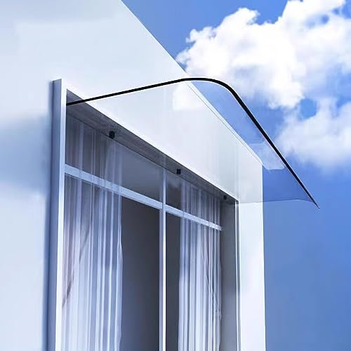 Modern Silent Polycarbonate Front Door Canopy Awning for Outdoor Rain Shelter Cover Patio Porch Awning for Balcony Water Heater (40x160cm/16 x63)