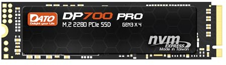 DATO Unità a stato solido interna SSD M.2 2280 PCIe Gen3x4 NVMe da 1 TB, fino a 3300/3100 MB/s, serie DP700Pro