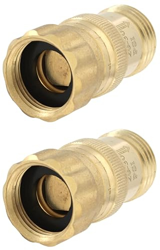 Heavy Duty 25 psi Water Pressure Regulator 3/4 inch Hose Thread Drip Irrigation System Pressure Reducer, Lead-Free Brass (with Regular O-Ring, 2, Count)