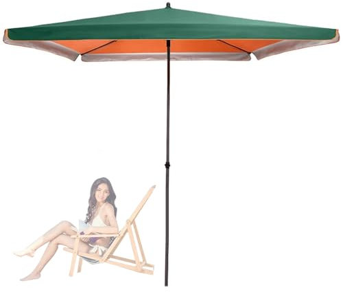 SBCGFY Ombrellone da Balcone, ombrellone da Giardino Quadrato, ombrellone da Tavolo per mercati all'aperto, ombrellone da Spiaggia per Patio, Giardino, Piscina, cortil(220x280cm)