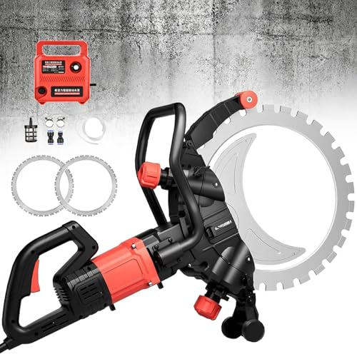 Naturalpowev 16-Inch Concrete Ring Saw 9500W Electric Concrete Saw Concrete Cutter Max Cutting Depth 11.8, Wet Concrete Cutter with Water Fed Dust Suppression for Rebar, Brick, Marble & Granite