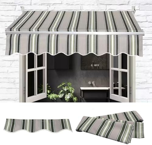 Tela di ricambio per tende da sole retrattili, copertura in tessuto per balcone, patio, negozio, ristorante, bar, resistente alle intemperie e protezione UV