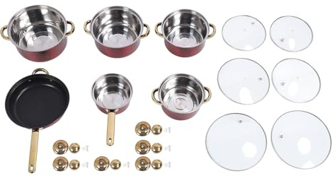 Set Pentole in Acciaio Inox 18/10, Padelle Spesse Multifunzione con Manici Removibili - Per Induzione, Antiaderente, Set Completo con Scolapasta Incorporato