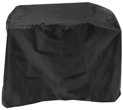 Lurrose Funda para Barbacoa Cubierta de Funda para Barbacoa Redonda Negra para Uso Exterior Jardín o Patio