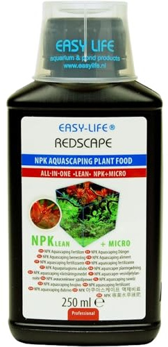 Easy Life RedScape – 250 ml NPK Flüssigdünger für Aquarienpflanzen, verstärkt rote Blattfarbe, mit Eisen & Spurenelementen, nitratreduziert & fischsicher