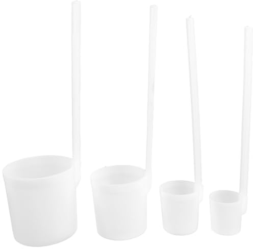 EXAOMBLE Wine Ladle Long Handled Plastic Serving Spoon Wine Dipper Spoon for Pouring and Measuring 4 Pack Suitable for Parties and Gatherings