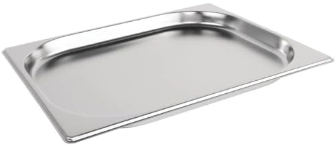 Vogue Stainless Steel 1/2 Gastronorm Tray 20mm - Food Serving Tray Freezer Safe K906