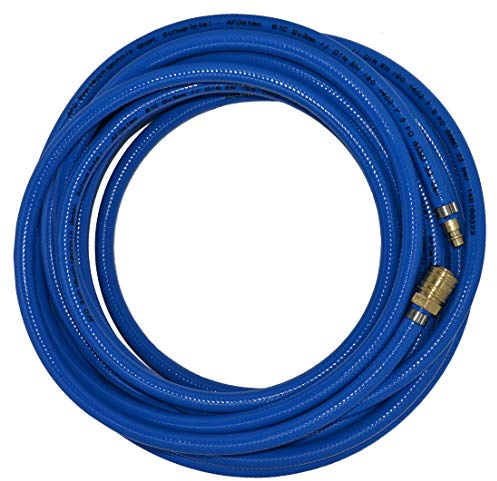 Druckluftschlauch Gewebeschlauch Kompressorschlauch Schnellkupplung 5-50m (Schlauch ø9mm / Länge 10m)