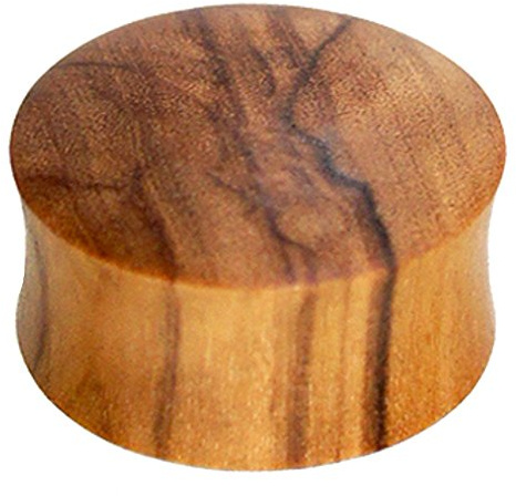 CHICNET Olivenholz Flesh Plug Lobe Piercing Holz Double Flared Tunnel Expander Dehner | Unisex Tunnels Männer Frauen Holztunnel Handarbeit Plugs | Braun Organic Ohrring Taper Ohr Schmuck 06 mm