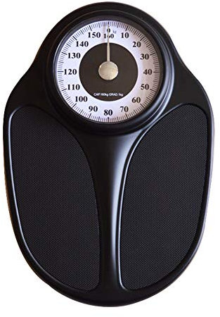 Mechanische Personenwaagen, Präzisions-Personenwaage, mechanisches, leicht lesbares, analoges Retro-Zifferblatt, großes, drehbares Zifferblatt, 160 kg (schwarz)