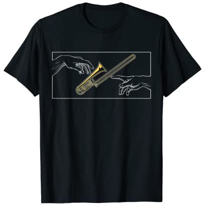 Posaune Gottes Hände für Posaunist auf Posaune T-Shirt