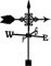 Veletas de Viento para Tejado WeatherVane For El Techo - Paleta De Clima Metálico con Flecha Ornamento Dirección del Viento Indicador De La Dirección De Jardín Herramienta De Medición De La Paleta De