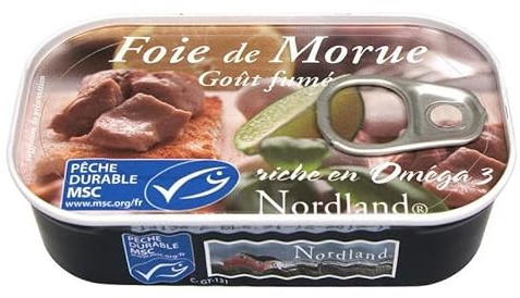 NORDLAND - FOIE DE MORUE GOÛT FUMÉ 121G - LOT DE 4