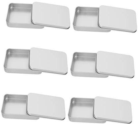 YARNOW 6stücke Teiliges Tinplate Aufbewahrungsset Rechteckig Stabiles Metallgehäuse Mit Robustem Deckel Vielseitig Als Schmuckhalter Und Party-geschenkbox Für Hochzeit Und Feier Geeignet