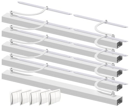 Lot de 5 motorisations pour volet 2 battants SLID'UP WINEO filaire - baie 800 à 1500 mm - blanc