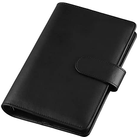 Kyaoayo A6 Ringbuch - PU Leder Notizbuch Binder Für NachfüLlpapier, NachfüLlbarer Planer Organizer Mit Magnetisch Schnalle SchließUng (Lila)