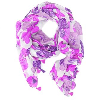 QUEEN HELENA Sciarpa Leggera Morbida con Fantasia Foulard Colorato Casual Donna SC024-7