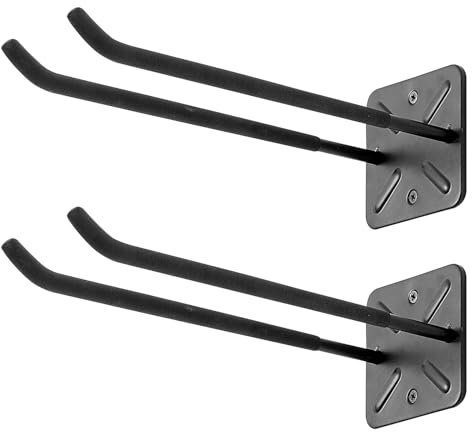 Ganci da Garage Heavy-Duty da 30 cm, Organizer per Attrezzi da Montare a Muro per Pneumatici, Scale e Sedie Pieghevoli – Ganci Doppio Versatili per lo Stoccaggio in Garage