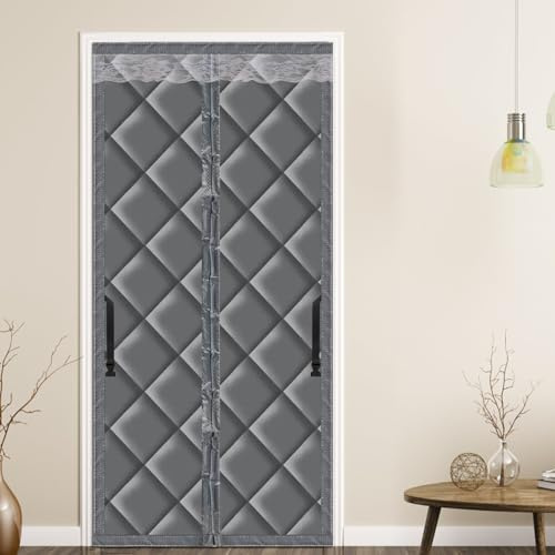 lalago Rideau Isolant Thermique avec Magnétique, 70x200cm Isolant Thermique Isolation Porte, Rideau de Porte Magnétique à Isolation Thermique, au Froid et au Bruit, Adapté aux Animaux (sans Fenêtre)