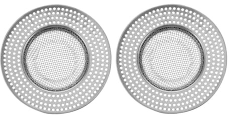 Veemoon 2piezas Filtro De Alcantarillado Colador De Acero Inoxidable Tapa De Desagüe Recogedor De Pelos para Ducha Baño De Uso Diario