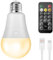 E27 LED Lampen, Wiederaufladbarkeit LED Glühbirne mit Fernbedienung, Herausnehmbar Magnetische Glühbirnen, 7W Leuchtmittel mit E27 Sockel, Dimmbare Lampe mit Timing Funktion,3 Farbtemperatur,350Lm