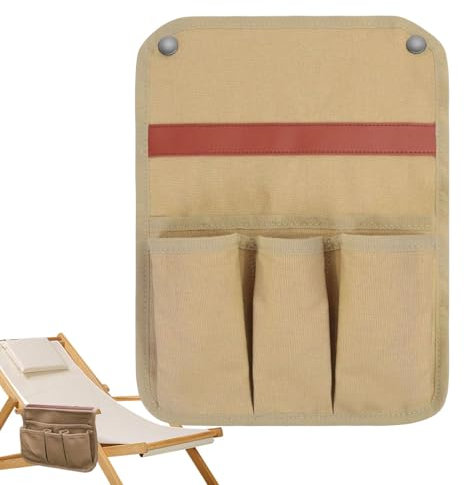 Xijobido Borsa portaoggetti per bracciolo per sedia da campeggio, custodia laterale per sedia da spiaggia,Borsa portaoggetti per bracciolo per sedia a rotelle | Custodia leggera e portatile per sedia