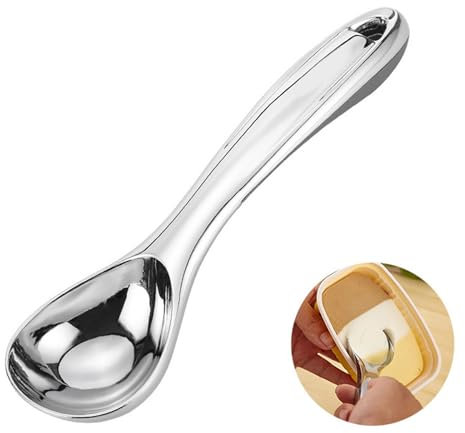 OWLMATE Cuillere a Glace en Métal, Cuillère à Glace Robuste, Cuillere Parisienne Antigel Alliage de Zinc de Haute Qualité Pour Ramasser de la Glace et de la Pastèque