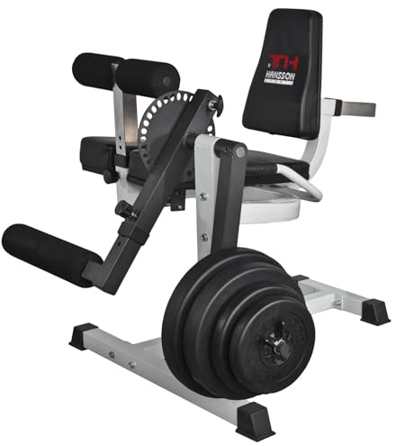 Hansson Sports® Beintrainer HomePro Einzelstation Beintrainer Beinbeuger Beinstrecker mit Gewichten optinal