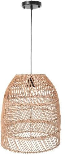 VIVANNO Deckenlampe Deckenleuchte Rattan PURE 35x40 cm beige natur
