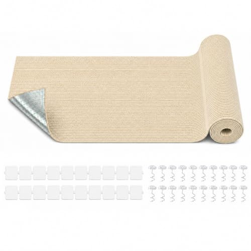 pawstrip Cat Scratch Furniture Protector for Couch, Sofa, Wall & Door Guard, Trimmable Self-Adhesive Scratch Pad, DIY Climbing Mat, Deterrent, Scratching Post Replacement (Khaki, 40x200cm)