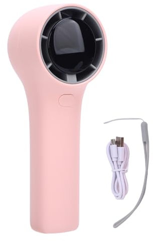 Ventilateur Portable Portable USB Type C 5 Vitesses A Réglable Mini Ventilateur de Ventilateur Personnel Rechargeable Small Pocket Affichage Numérique pour Camping en Plein Air (A)