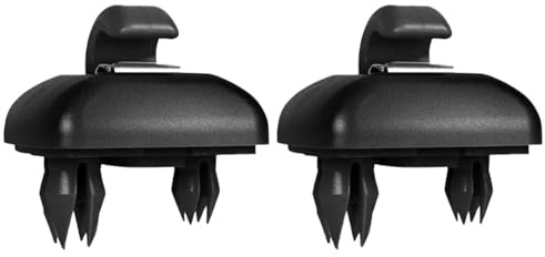 2 clips para parasol (negro), 2 unidades de soporte para visera de sol, para Audi A3 A4 A4 8P A1 A7 B7 B8, clip para parasol de coche, gancho accesorio, clip de gancho para parasol