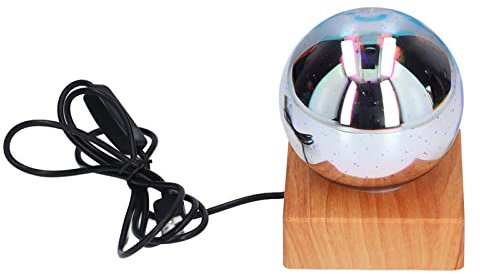 KIMISS Glass Ball Night Light, 3D Colorful Fireworks Light LED Night Colorful Lights Table Lamp USB Powered Table Lamp USB Projector Powered for Bedroom Office