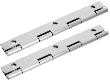 LIFKOME Charnières De Piano En Acier Inoxydable 304 Robustes 6 Pouces Longues Charnières Continues Pour Armoires Portes Boîtes En Bois Lot De 2 Pièces Usage Polyvalent