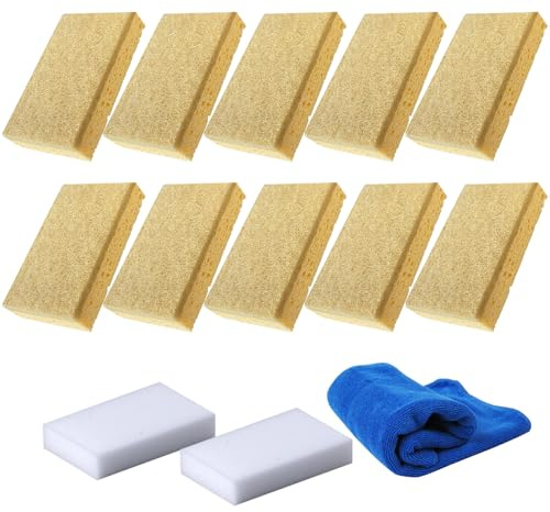 Kitchen Sponges, Eco Coconut Coir Sponge Scour Pads for Cleaning Heavy Duty Pots Pans Dishes