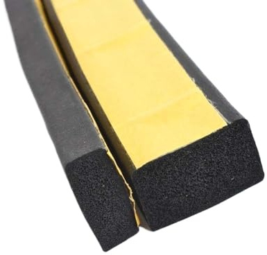Joint d'étanchéité autocollant en mousse EVA 10 m - Noir - Isolation phonique et résistante à l'eau for portes, fenêtres, voitures, etc. - 1 pièce(3mm x 30mm x 10m)